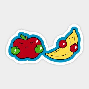 Boxing Apple and Banana Sticker